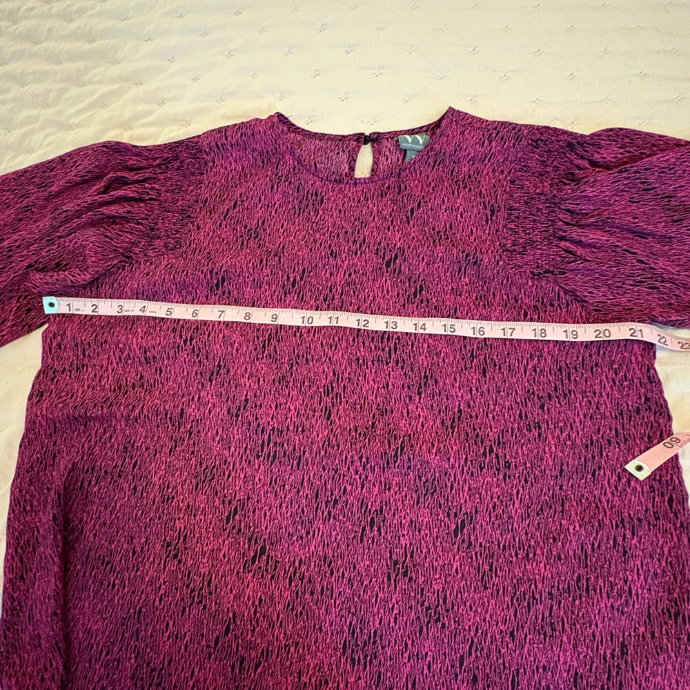 Worthington Vibrant Pink and Black Top - Picture 7 of 9